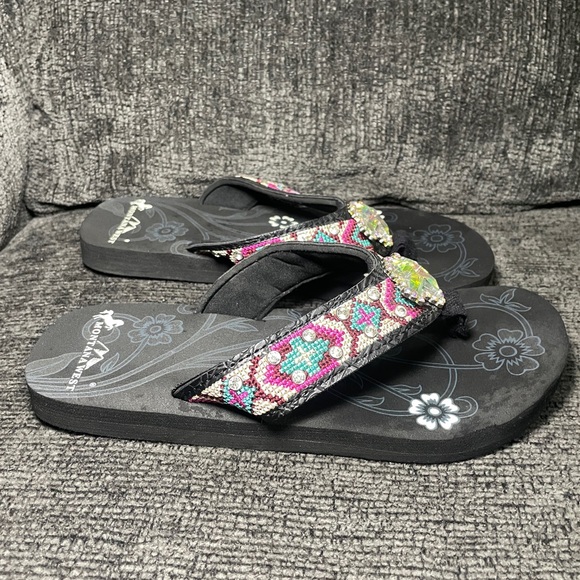 Montana West Flip Flops Bling Cross Size 7 - Picture 4 of 8